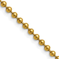 Chisel Stainless Steel Polished Yellow IP-plated 3mm Ball Chain