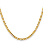 Chisel Stainless Steel Polished Yellow IP-plated 4mm Curb Chain