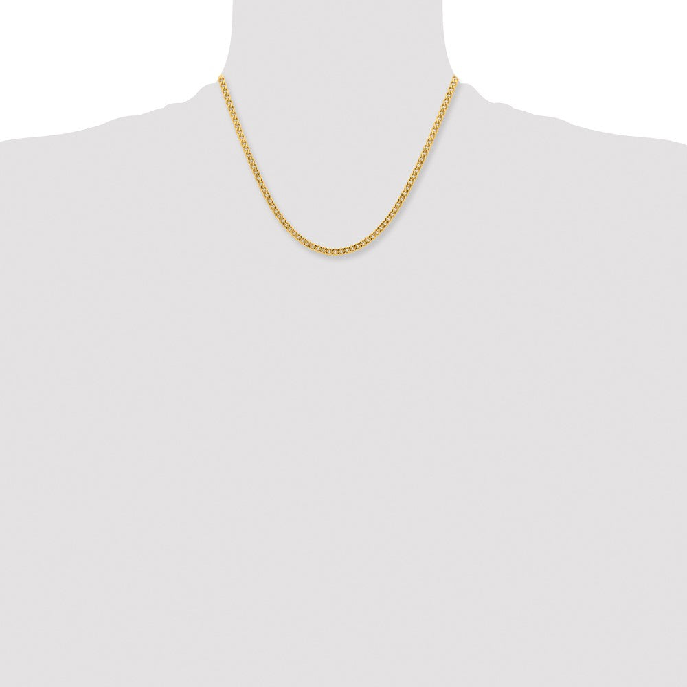 Chisel Stainless Steel Polished Yellow IP-plated 4mm Curb Chain