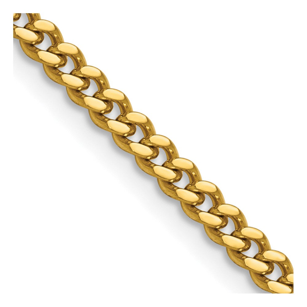 Chisel Stainless Steel Polished Yellow IP-plated 4mm Curb Chain