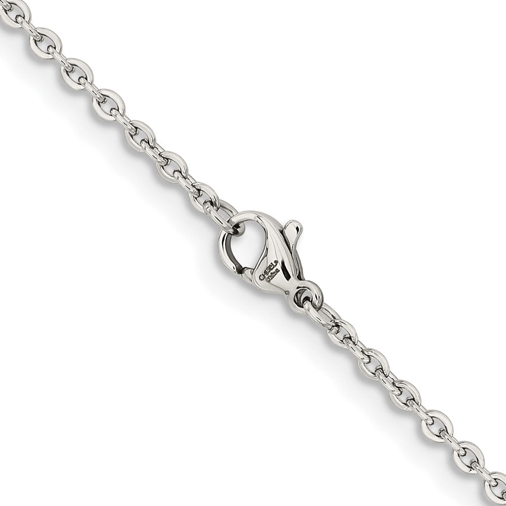 Chisel Stainless Steel Polished 2.3mm Cable Chain