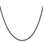 Chisel Stainless Steel Polished Black IP-plated 2.3mm Cable Chain