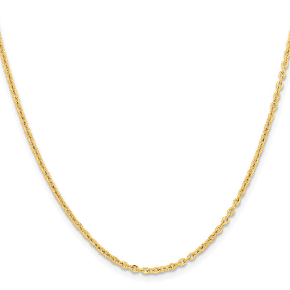 Chisel Stainless Steel Polished Yellow IP-plated 2.3mm Cable Chain