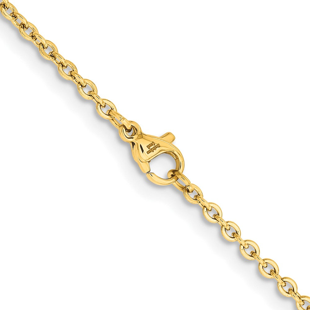 Chisel Stainless Steel Polished Yellow IP-plated 2.3mm Cable Chain