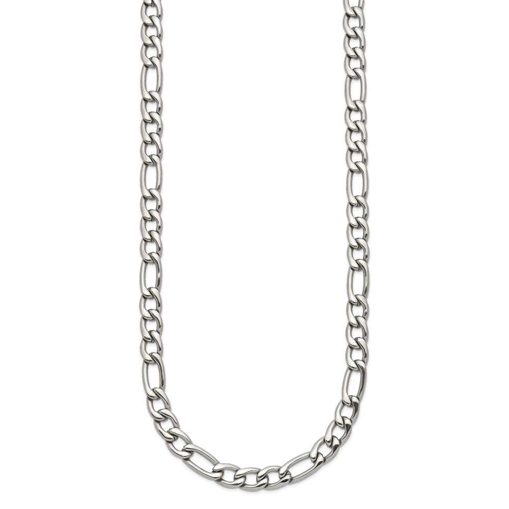 Chisel Stainless Steel Polished 6mm Figaro Chain