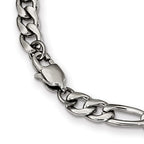 Chisel Stainless Steel Polished 6mm Figaro Chain