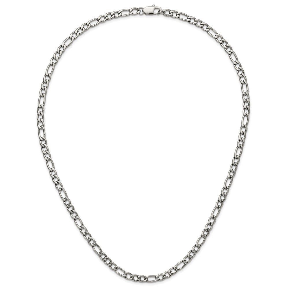 Chisel Stainless Steel Polished 6mm Figaro Chain