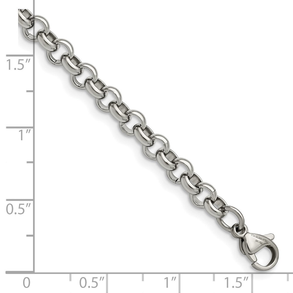 Chisel Stainless Steel Polished 6mm Rolo Chain