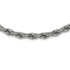 Chisel Stainless Steel Polished and Textured Fancy Rope Chain