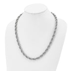 Chisel Stainless Steel Polished and Textured Fancy Rope Chain