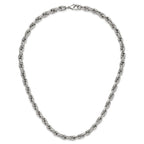 Chisel Stainless Steel Polished and Textured Fancy Rope Chain