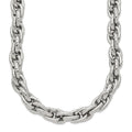 Chisel Stainless Steel Polished and Textured Fancy Rope Chain