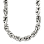 Chisel Stainless Steel Polished and Textured Fancy Rope Chain
