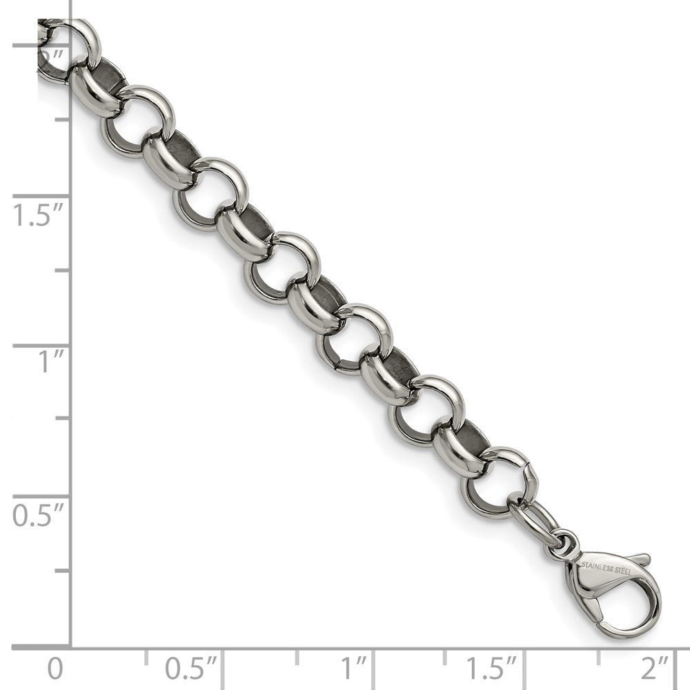 Chisel Stainless Steel Polished 8mm Rolo Chain