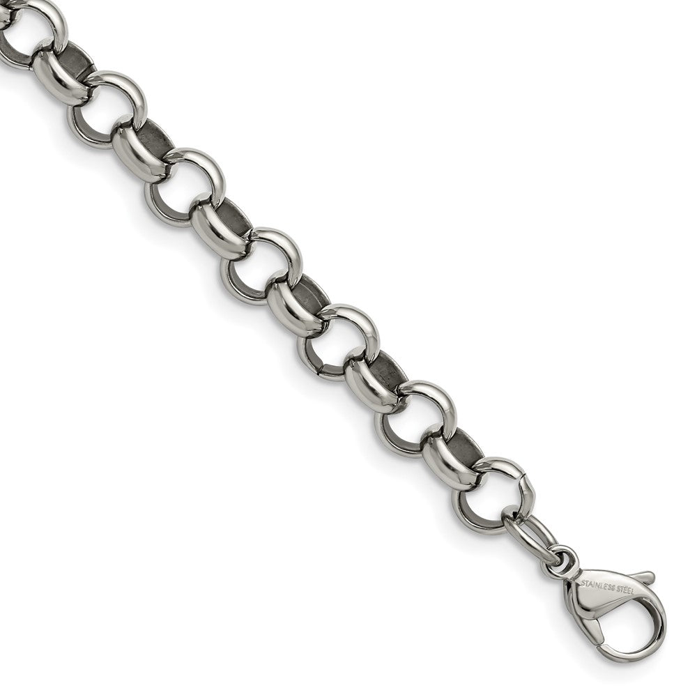 Chisel Stainless Steel Polished 8mm Rolo Chain