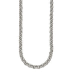 Chisel Stainless Steel Polished and Textured Link Necklace