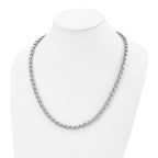 Chisel Stainless Steel Polished and Textured Link Necklace