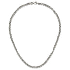 Chisel Stainless Steel Polished and Textured Link Necklace