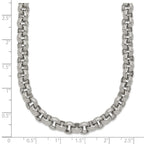 Chisel Stainless Steel Polished and Textured Link Necklace