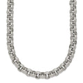 Chisel Stainless Steel Polished and Textured Link Necklace