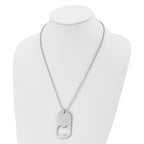 Chisel Stainless Steel Brushed Functional Bottle Opener Dog Tag on a 22 inch Ball Chain Necklace