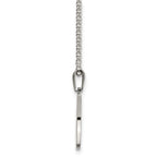 Chisel Stainless Steel Brushed and Polished Reversible Round 2mm Dog Tag on a 24 inch Ball Chain Necklace