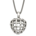 Stainless Steel Woven Heart Necklace