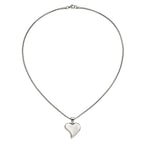 Chisel Stainless Steel Polished Heart Pendant on an 18 inch Snake Chain Necklace