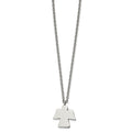 Stainless Steel Polished Angel 18in Necklace