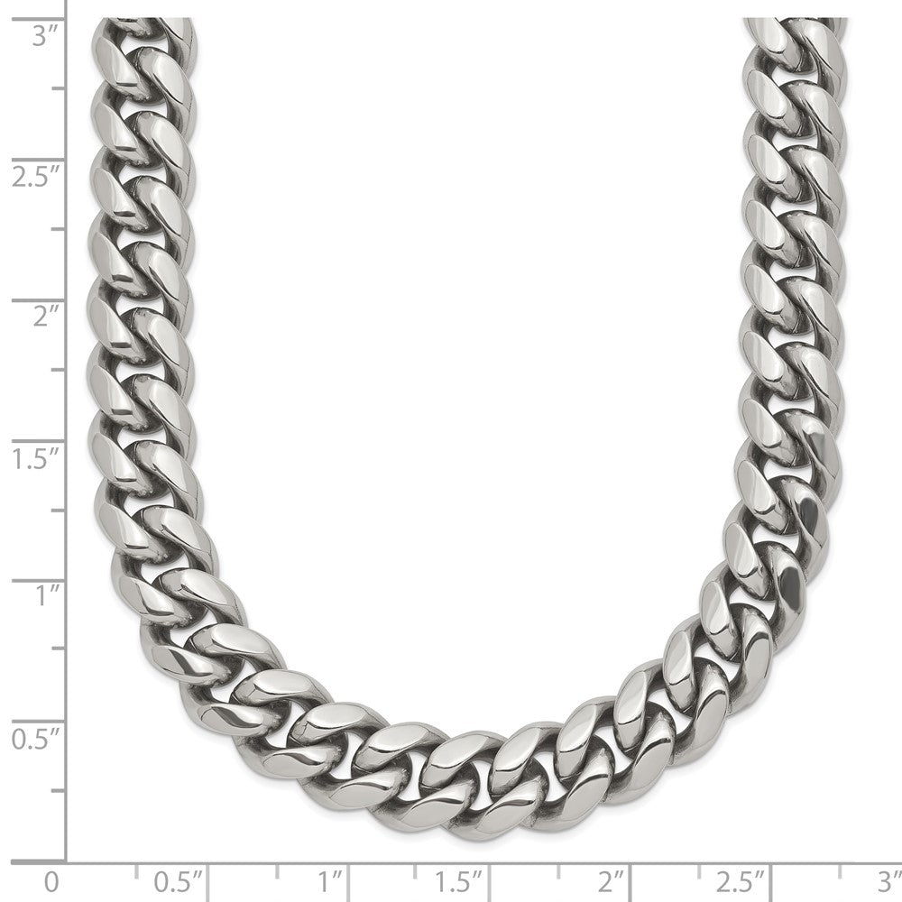 Chisel Stainless Steel Polished Curb Chain Necklace