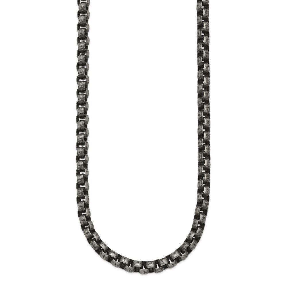 Chisel Stainless Steel Antiqued Box Chain