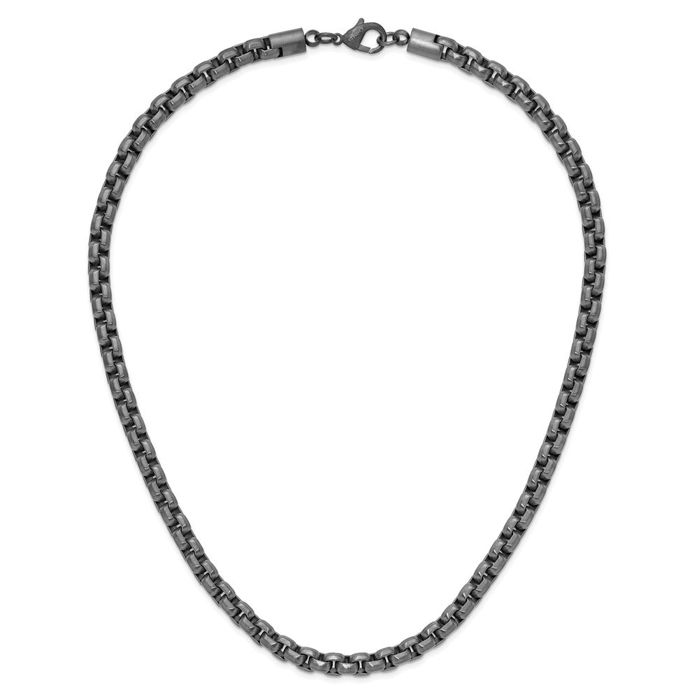 Chisel Stainless Steel Polished Gun Metal IP-plated Box Chain