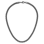 Chisel Stainless Steel Polished Gun Metal IP-plated Box Chain
