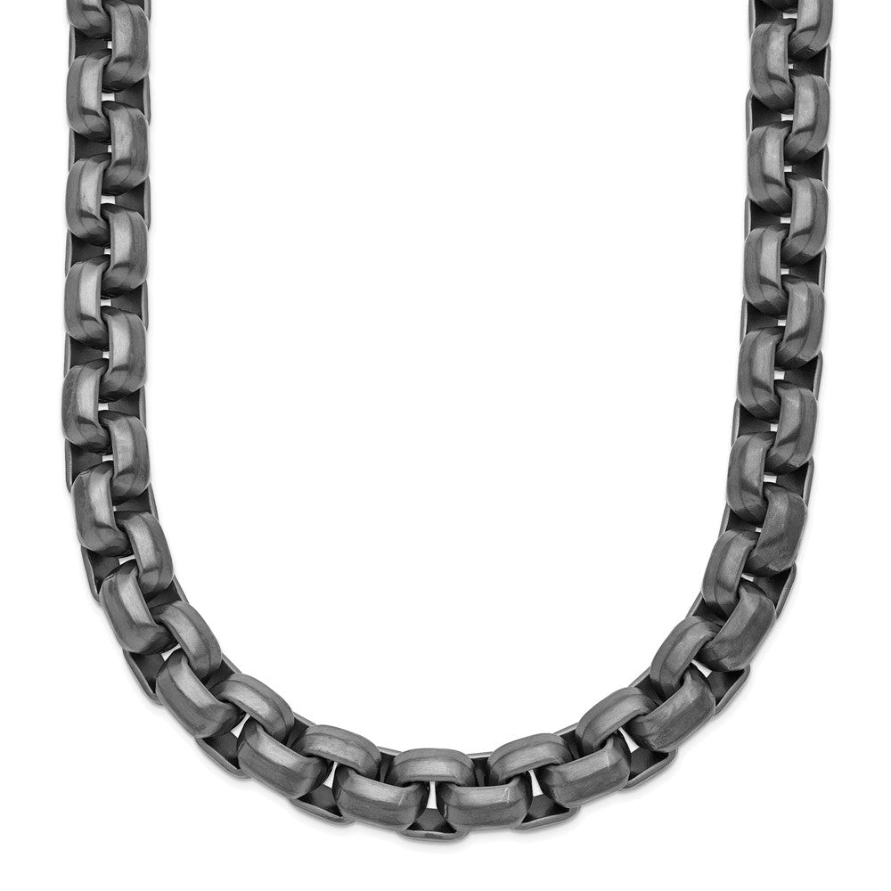 Chisel Stainless Steel Polished Gun Metal IP-plated Box Chain