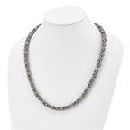 Chisel Stainless Steel Polished Yellow IP-plated Byzantine 24 inch Necklace