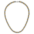 Chisel Stainless Steel Polished Yellow IP-plated Byzantine 24 inch Necklace
