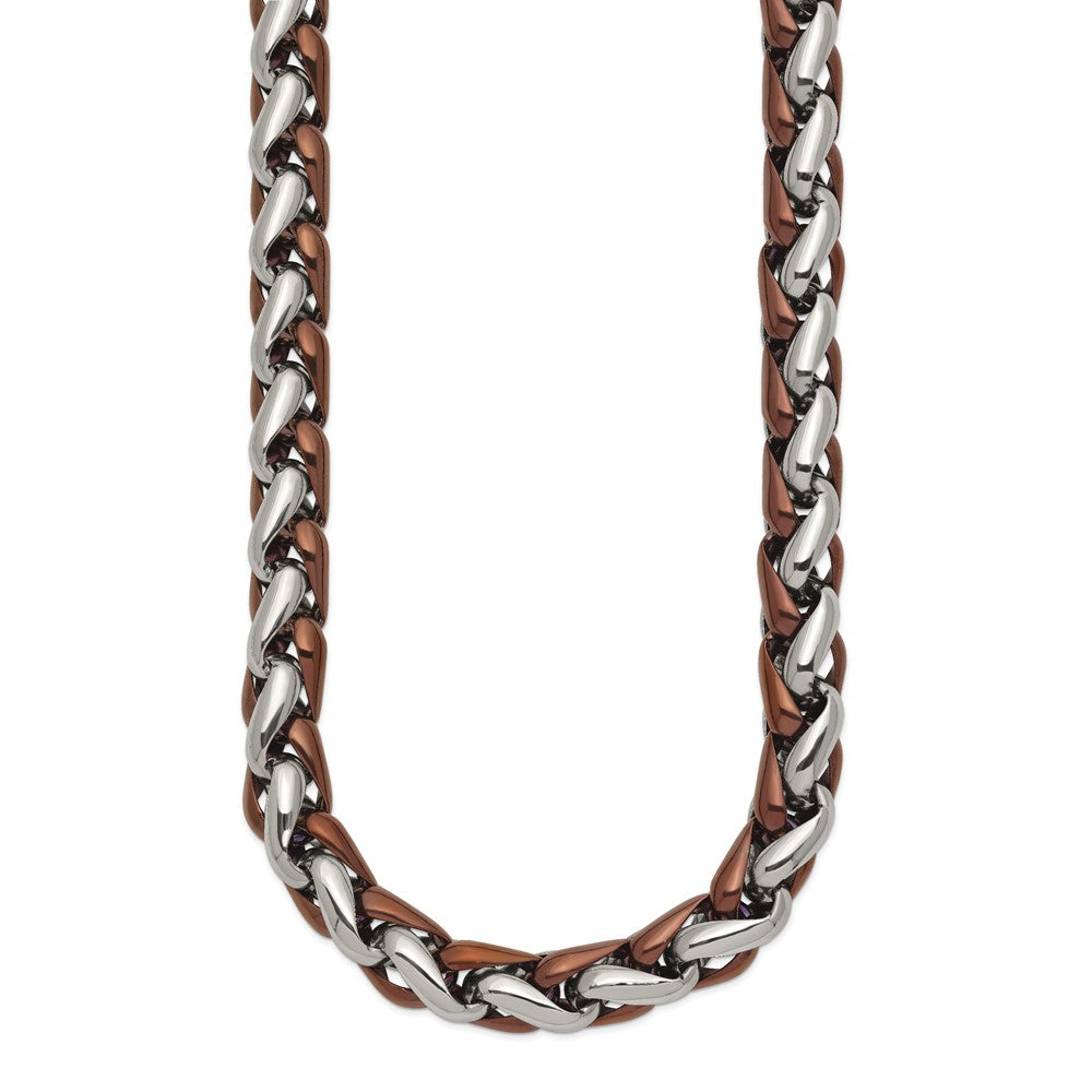 Chisel Stainless Steel Polished Brown IP-plated Necklace