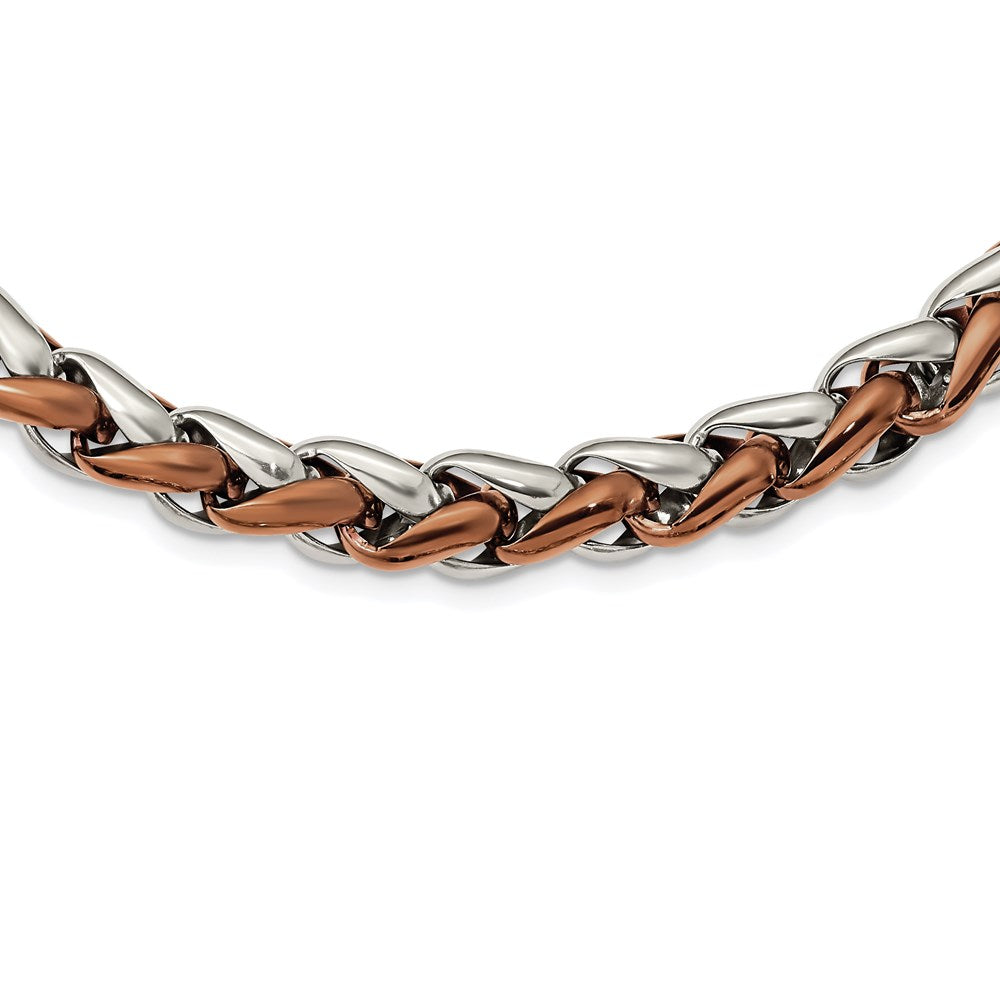 Chisel Stainless Steel Polished Brown IP-plated Necklace