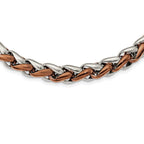 Chisel Stainless Steel Polished Brown IP-plated Necklace