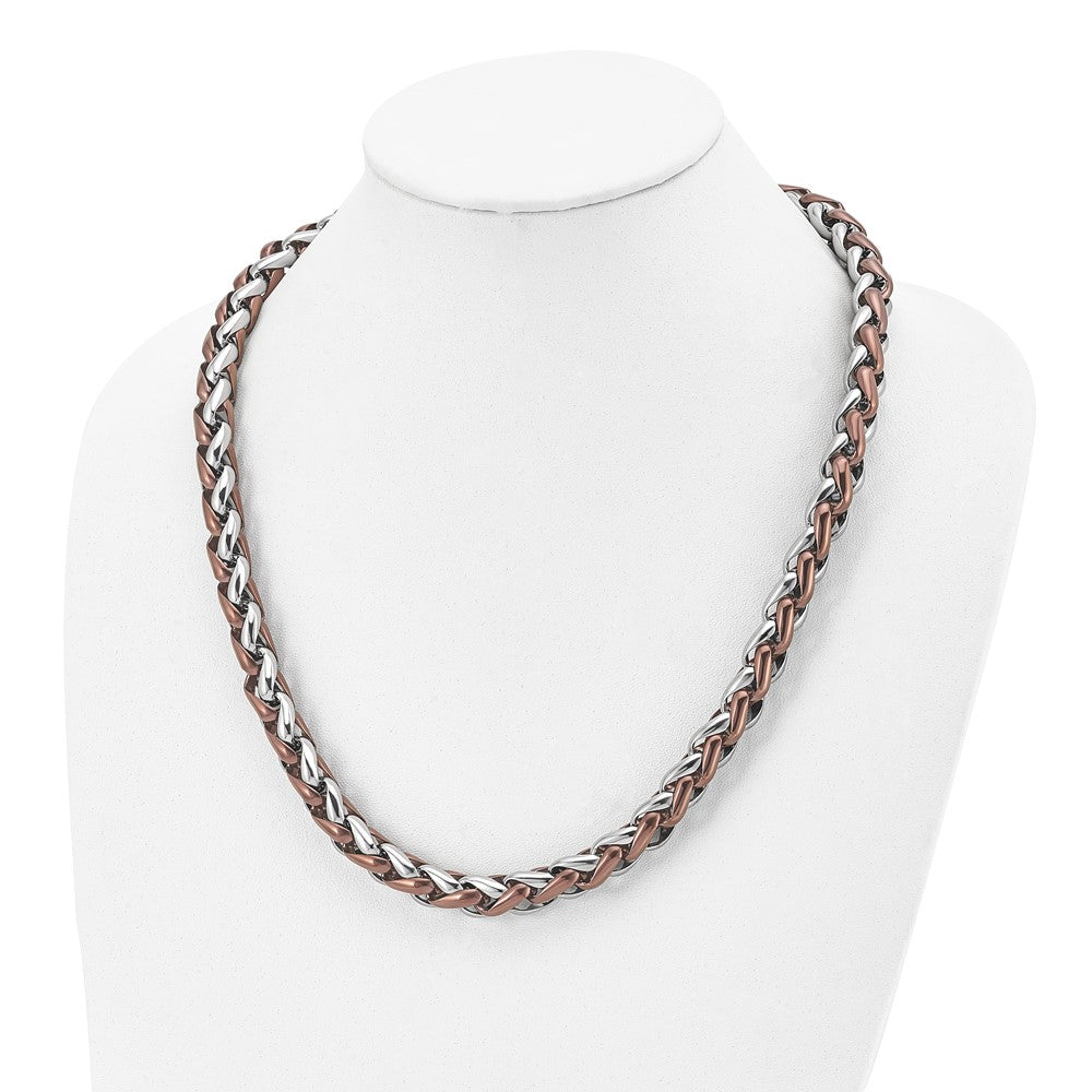 Chisel Stainless Steel Polished Brown IP-plated Necklace