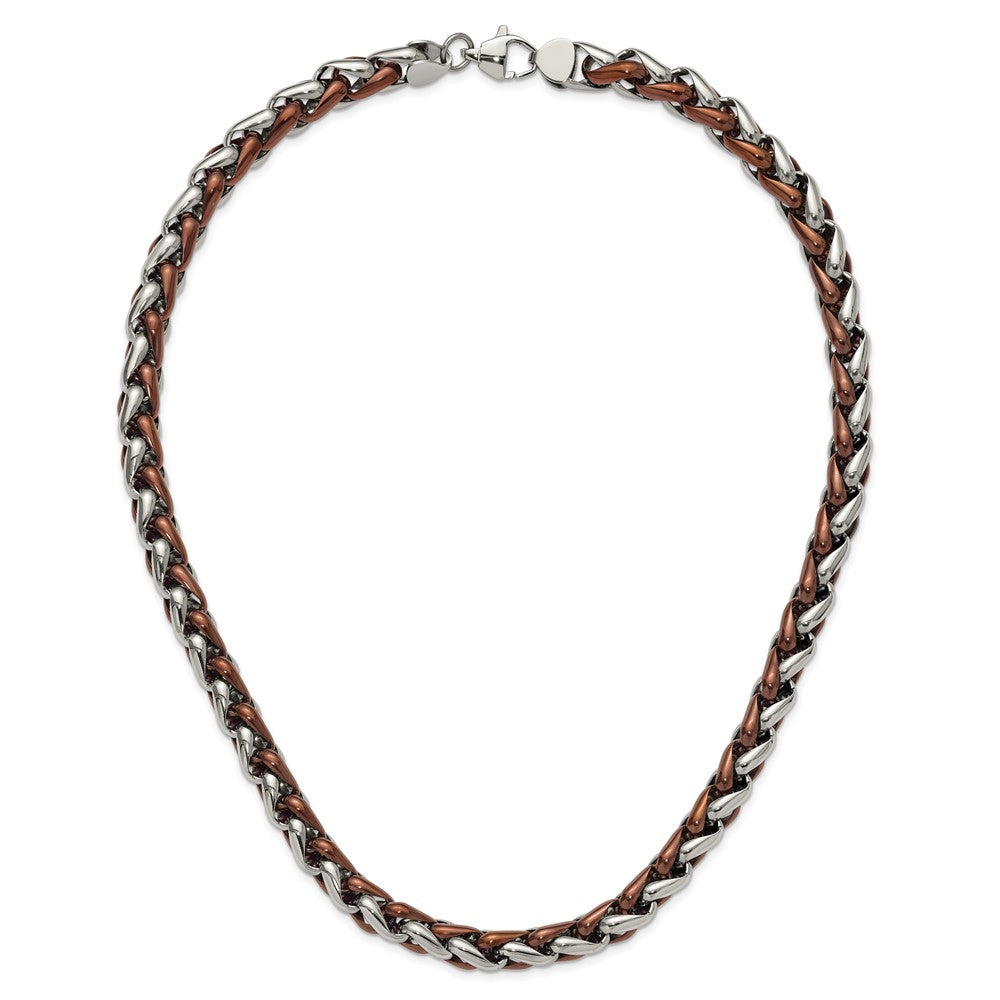 Chisel Stainless Steel Polished Brown IP-plated Necklace