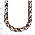 Chisel Stainless Steel Polished Brown IP-plated Necklace