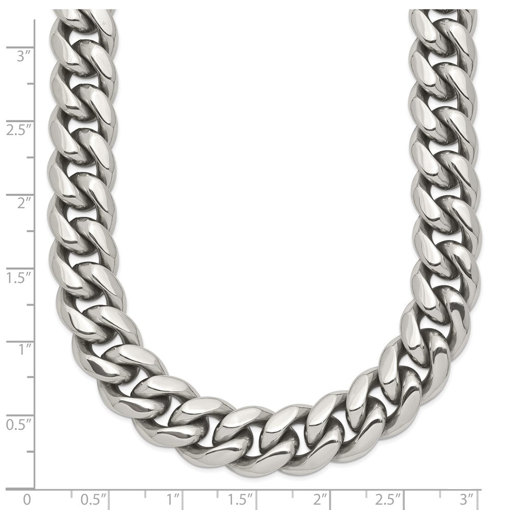 Chisel Stainless Steel Polished Curb Chain Necklace