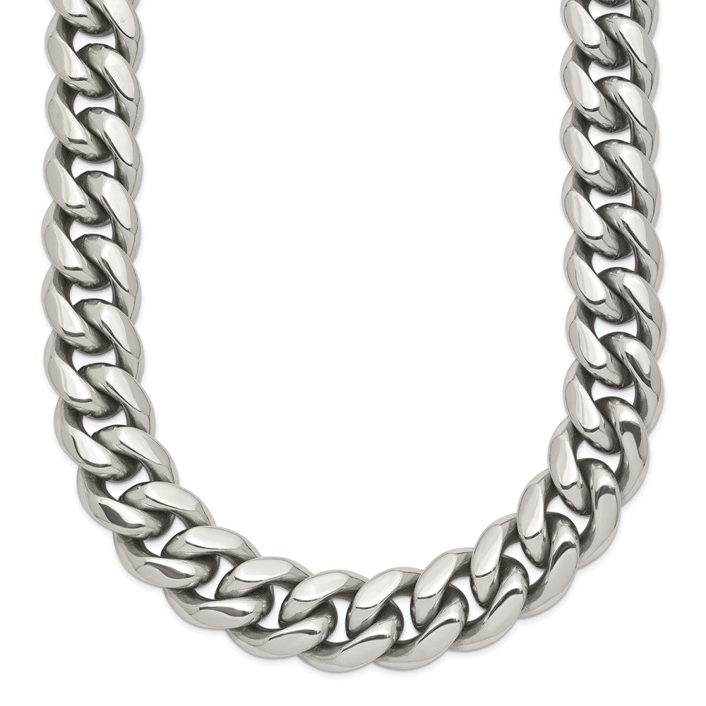 Chisel Stainless Steel Polished Curb Chain Necklace