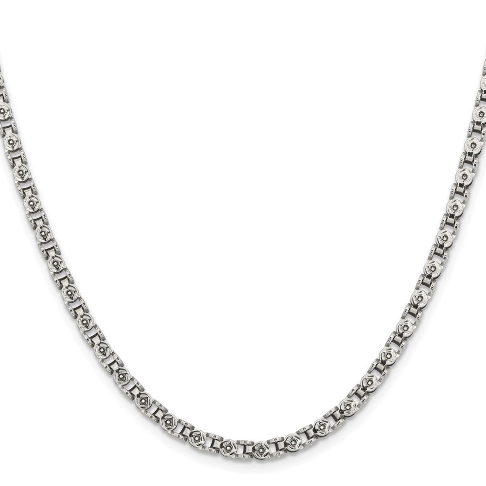 Chisel Stainless Steel Polished Fancy Circle Link Chain