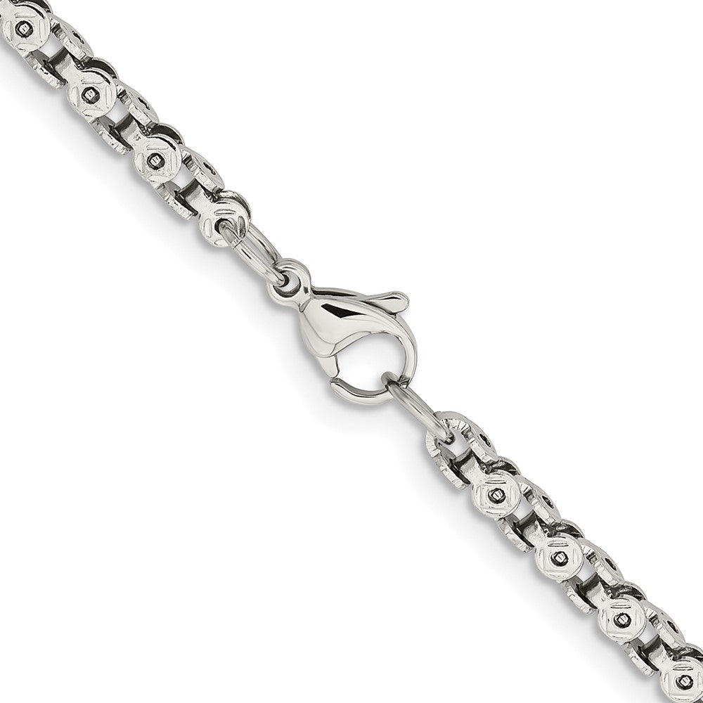 Chisel Stainless Steel Polished Fancy Circle Link Chain