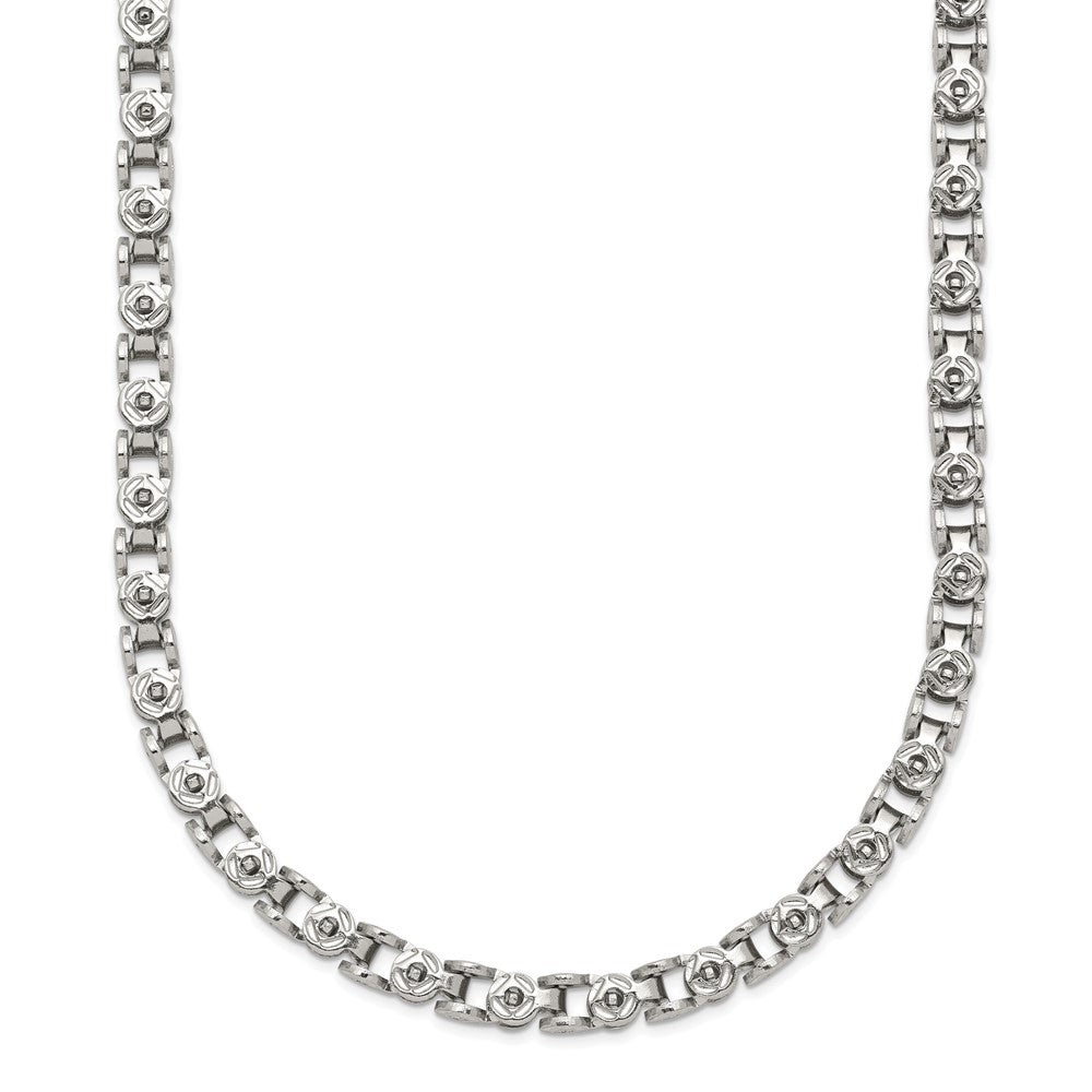 Chisel Stainless Steel Polished Fancy Circle Link Chain