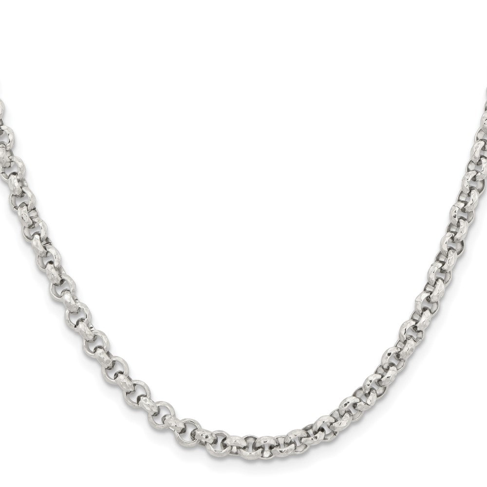 Chisel Stainless Steel Polished and Textured Fancy Rolo Chain