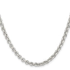 Chisel Stainless Steel Polished and Textured Fancy Rolo Chain