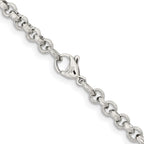 Chisel Stainless Steel Polished and Textured Fancy Rolo Chain